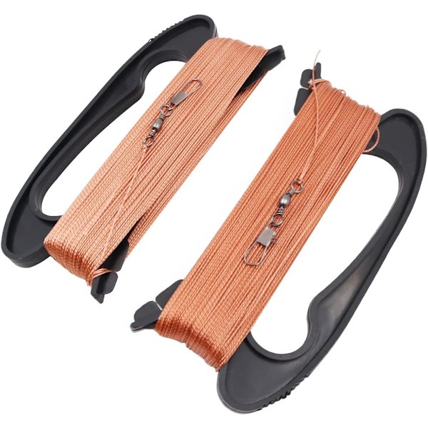 Dragesnelle Fly Kite String med viklebrett Fly Kite Line 100 m 2-pakning (svart)