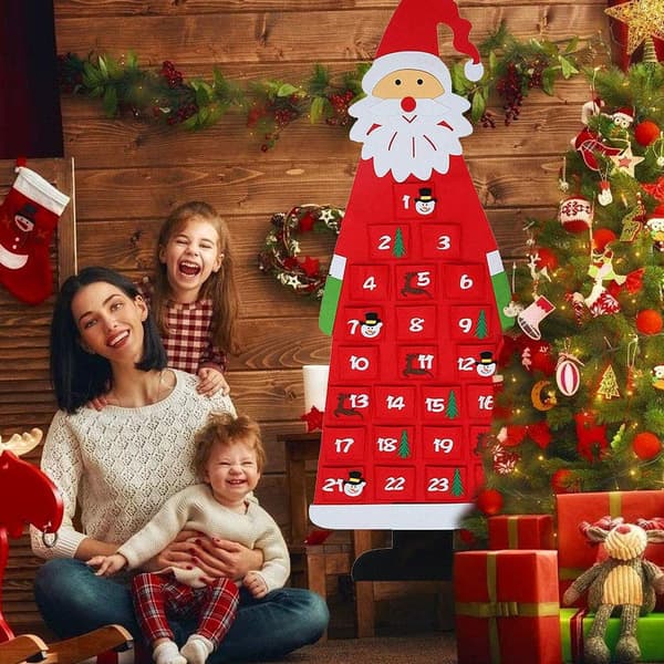Tyg-Adventskalender, Julkalender, Fyll Dig Själv Med Tomten