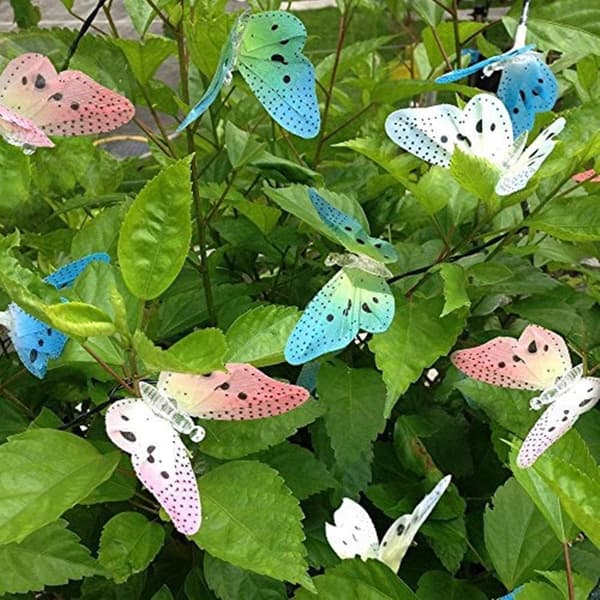 30 LED Solar Butterfly String Lights Utendørs Hage Vanntett for Yard Soverom Balkong Terrasse Innendørs
