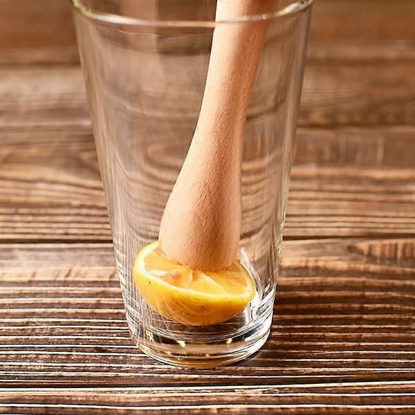 Muddler i tre for cocktailer – Muddler for hjem og bar for mojitos, fruktdrikker, solid tre, profesjonelt barverktøy