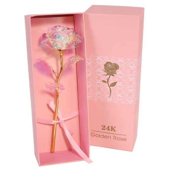 24 Karat Guldbelagt Diamant Rose 24k Rose i Gaveindpakning guld