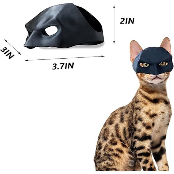 1 st Bat Cat Mask, Svart Katt Bat Mask, Rolig Kostymtillbehör, Bat Cat Rollspel, Lämplig för Fest eller Daglig Kul