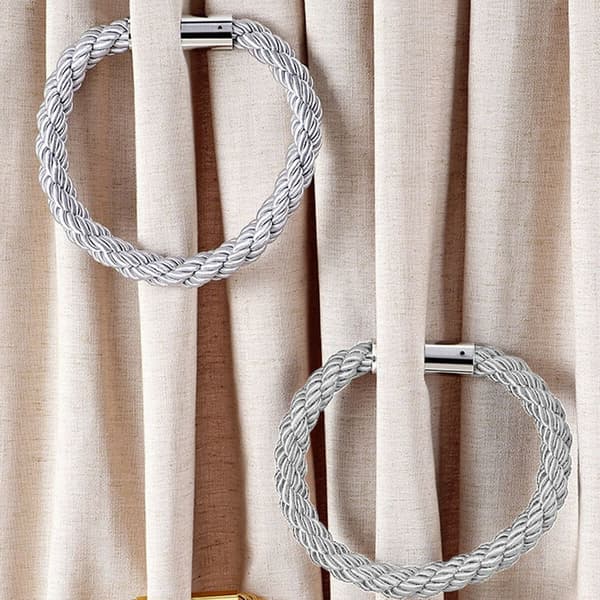 4x Magnetiske Gardinholdere Minimalistiske (Grå)