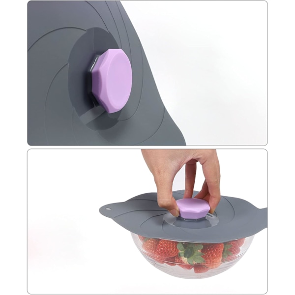Silikon Sugelokk Oppbevaring Mikrobølgeovn Lokk Varmebestandige Lokk Lekkasjesikre For Boller Gryter Panner Varmebestandig Lokk 27cm