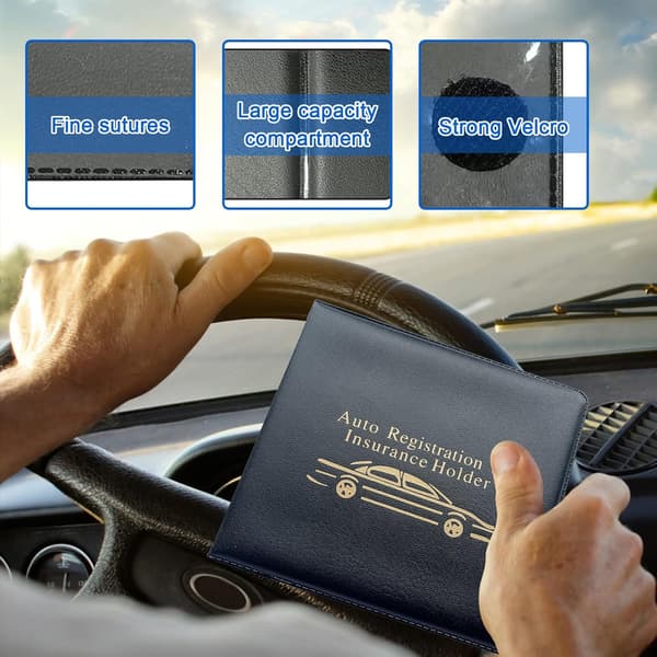 Bilregistreringsforsikringsholder, 2-pakke Essential Auto Card Document Håndboksarrangør