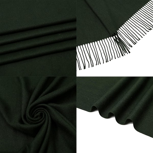 Damhalsdukar Pashminasjalar och omslag för bröllopssjalar för kvinnor vinter army green