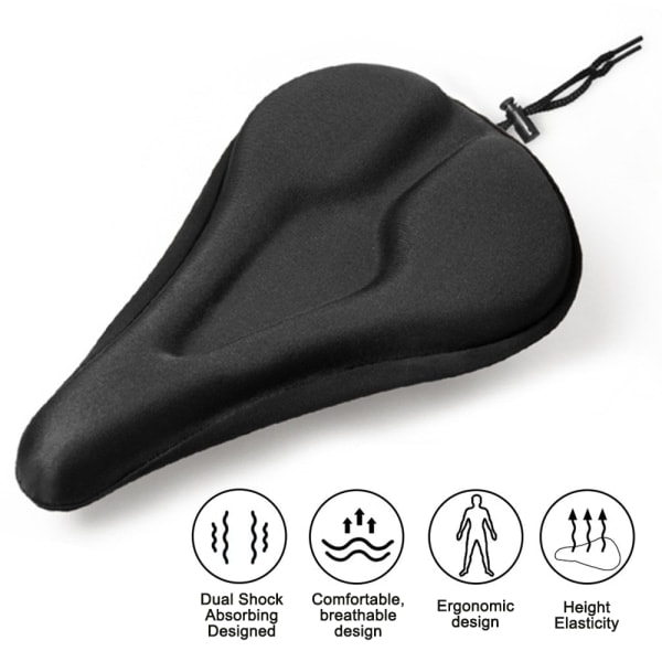 Gel cykelsadelöverdrag - Premium cykelsadelpad Extra Gel Pad -