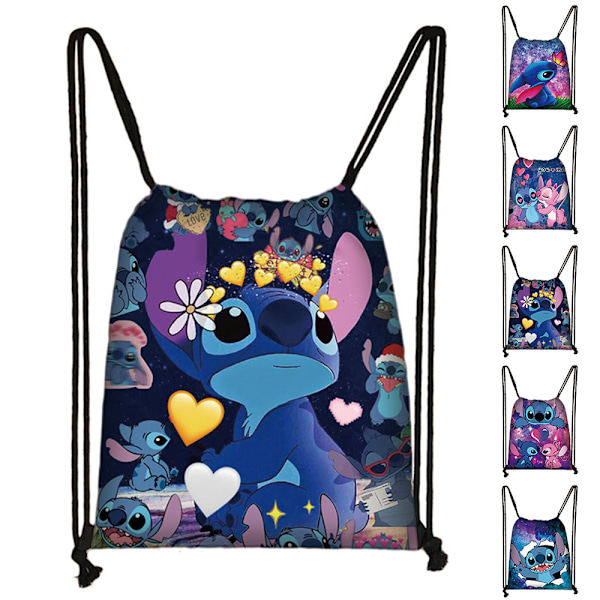 Lilo och Stitch Barn Pojkar Flickor Skola PE Simning Sport Dragsko Väska Ryggsäck #5 32x38cm #5 #5