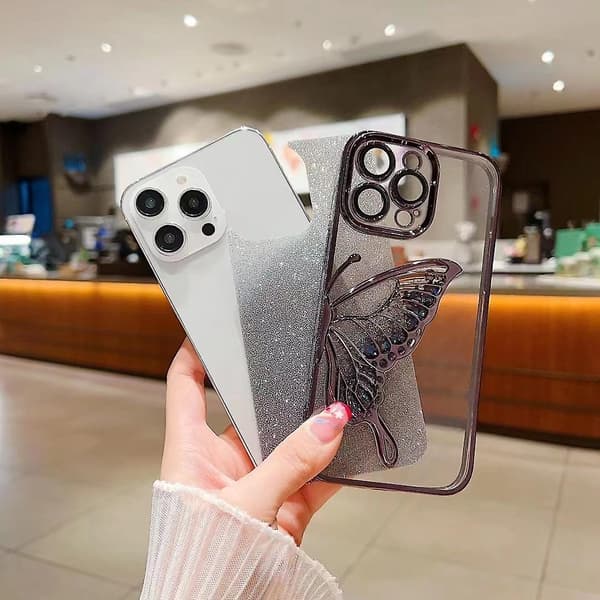 For iPhone 15 Pro TPU-deksel Kvikksand Glitter Elektroplettering Telefondeksel