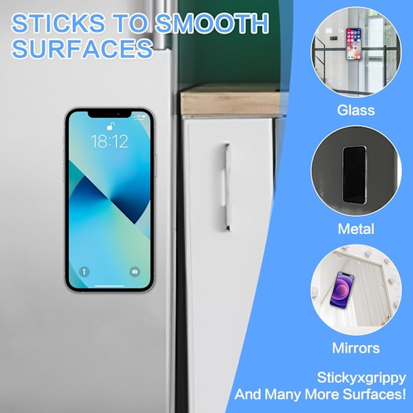 4 st Silikon Sugpropp Mobilskal Fäste, Baksida Mobil Fidget Spegelhållare för Selfies och Tiktok Videor Kompatibel med iPhone och Android Skal