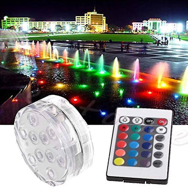 Undervanns LED-lys 10 LED IP68 Vanntette Undervanns LED-lys