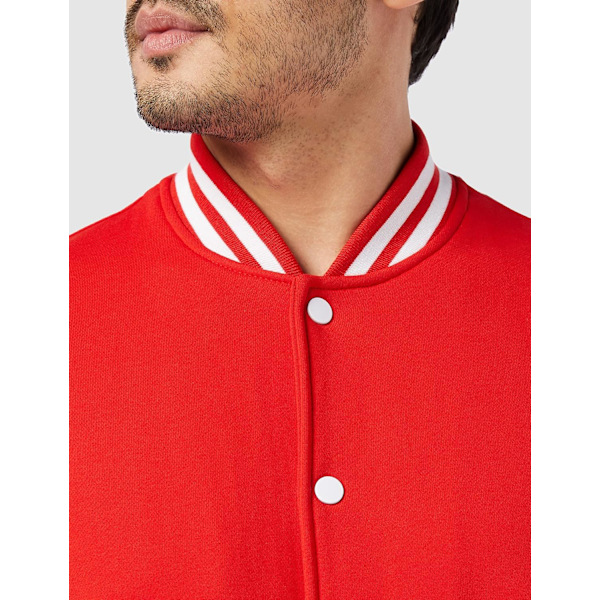 Build Your Brand Miesten Peruscollegetakki L Red/White