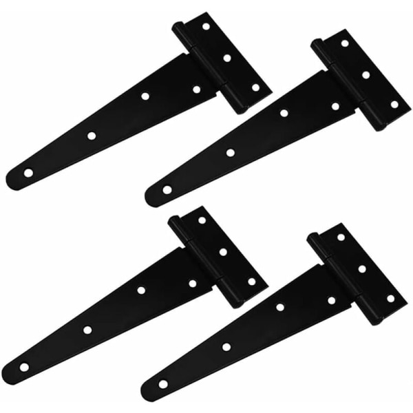 T-type slidslejedør Galvaniseret T-type hængsel (4 STK 8 tommer (sort maling) (hver plus 0,2 yuan seks skruer)) vit