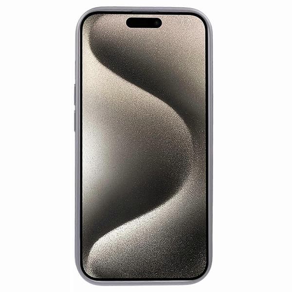 Stødsikkert geometrisk PU læder bagcover til iPhone 15