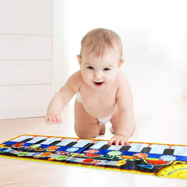 Leksaker för 1-6 åriga flickor pojkar småbarn spädbarn barn, Presenter för 6-24 månader gamla pojkar flickor Piano Musik Dansmatta D