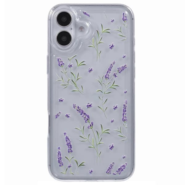 TPU-etui med blomsterprint og luftdæmpningsdesign til iPhone 16