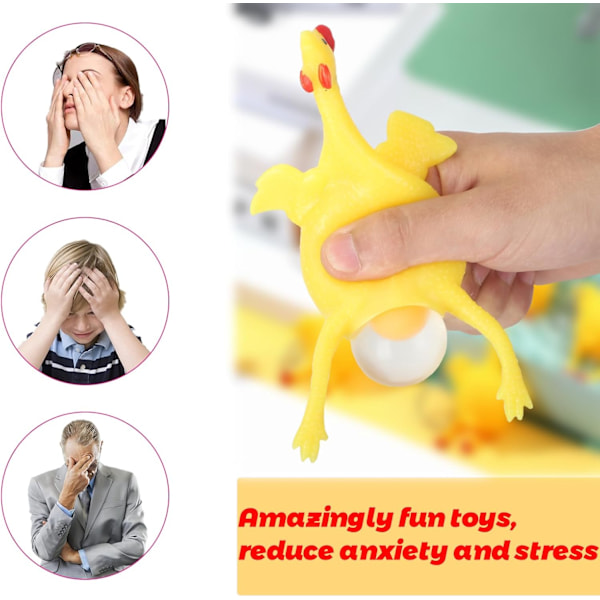 Æglæggende høns, kreativt legetøj, practical jokes, klem æglæggende høns, udluftnings kylling nøgleringe, udluftning, stress relief, tricks