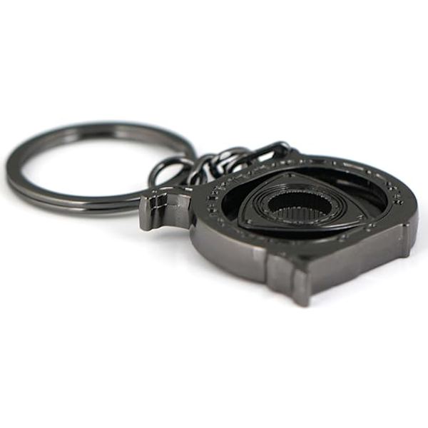Svingende Rotor Nøkkelring Kreativ Bil Fans Autodeler Modell Wankel Rotasjonsmotor Nøkkelring Nøkkelring Kjede Nøkkelring Nøkkelring. Gun Black
