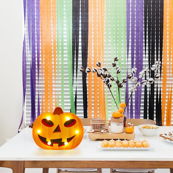 Halloween Spöklyktor i Svart och Vit - Batteridrivna Te-Ljuslyktor