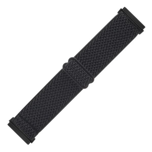 Woven Nylon armband för Fitbit Versa 3/Sense - Armband Svart