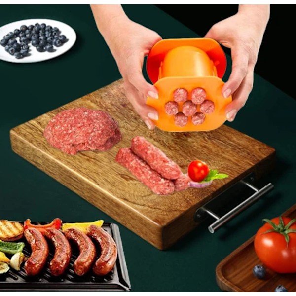 Pølsefyld strim hotdog maker Køkken gadgets klemme kød strim model kødpresse pølse DIY form orange