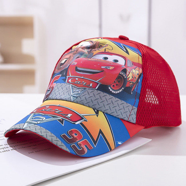 Verkkomateriaalista valmistettu baseball-lippis, Snapback Trucker -hattu, lapsille, tytöille ja pojille, lahja, Disney Pixar Cars Disney Pixar Cars