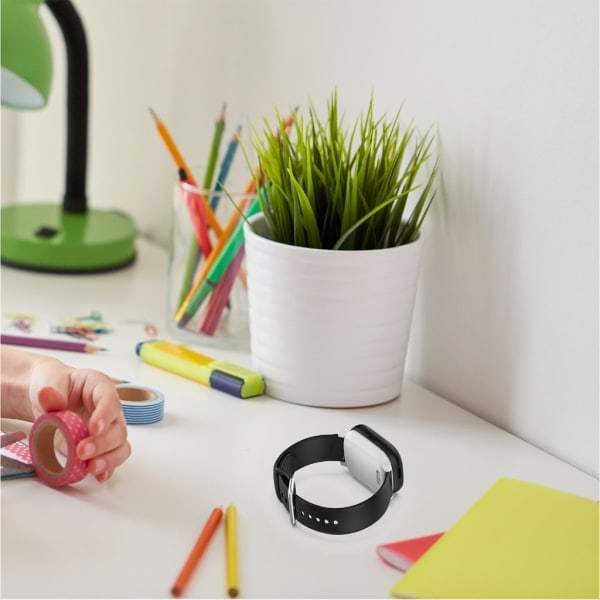 Bekvämt och tåligt silikonarmband för klocka Mjukt och flexibelt armband Enkelt att installera för Xplora X6 play Svart 20mm Black 20mm