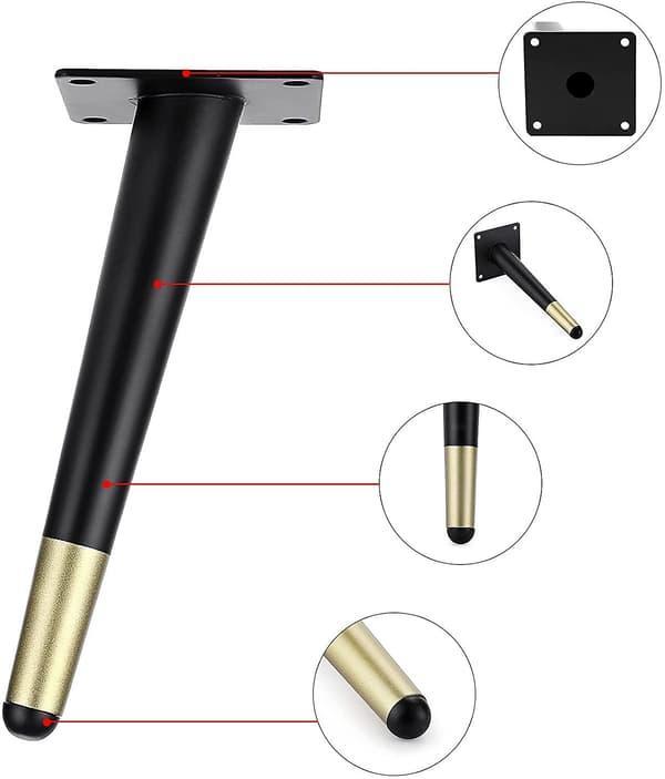 4 st 8 tum Metall Möbelben Soffbord Sneda