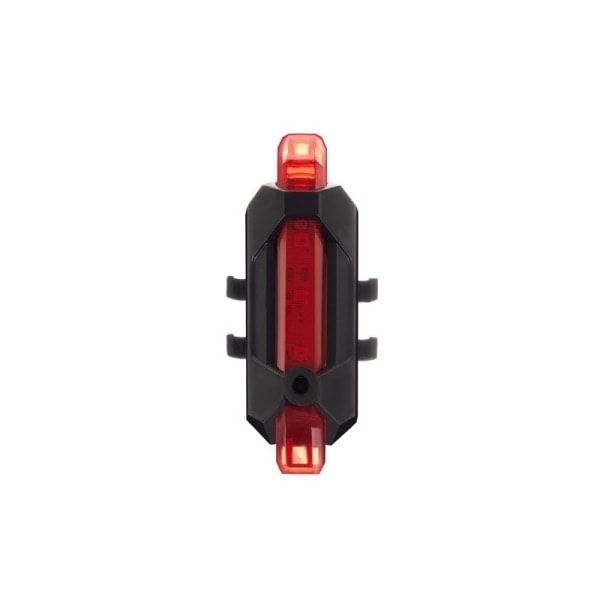 2-PAKKE USB-oppladbar sykkellykt foran og bak, svart