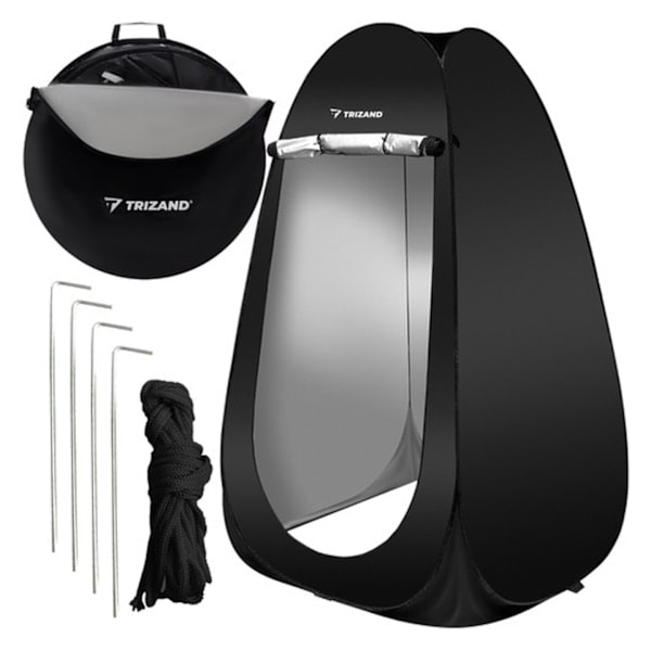 Pop-up Telt Garderobe - Stående - Camping Svart