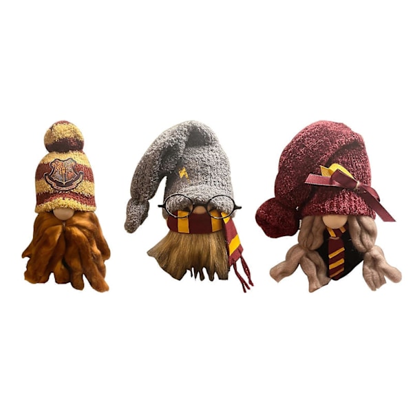 1/2/3 STK. Potter Tema Gnome Sæt Granger Weasley Plys Dukker Julepynt Gaveindretning