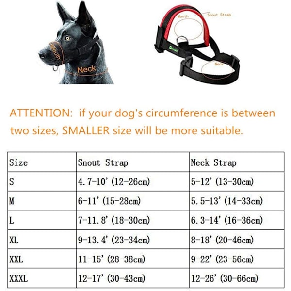 ILEPARK Nylon Muzzle for Store Hunder Forhindrer Biting, Barking og Chewing, Justerbar Bow Muzzle (L, Rød) Rojo L