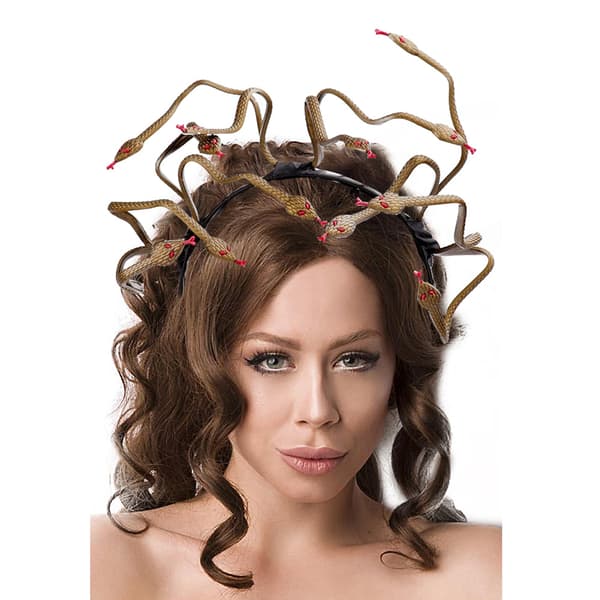Halloween Karneval Scene Rekvisitter Hodeplagg Medusa Slange