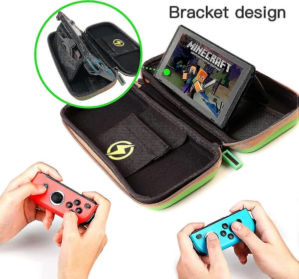 Nintendo Switch Minecraft bæretaske med spilgarage til voksne og børn