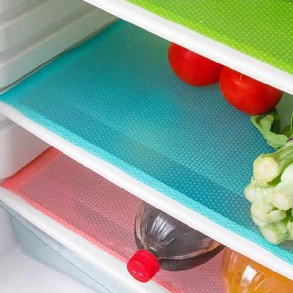 Motefridgematte, Antibakteriell og Muggresistent 4 stk Blå
