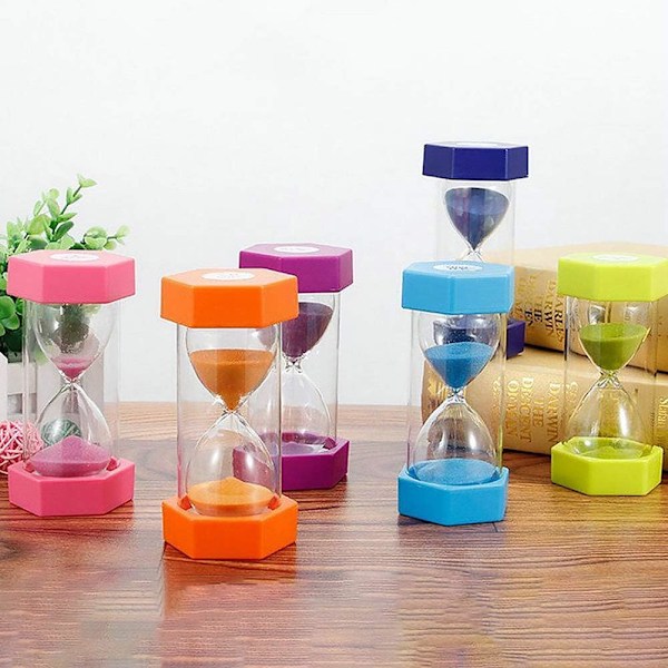 Sand Timer for Kids, Hourglass sand timers 5/10/20/30min, Kjøkken Timer Child Game Toy Tilfeldig Farge 10 Minutter 10Minutes