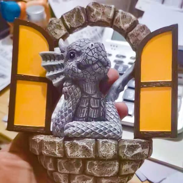 2 stk. Hagedrage Statue Dekor Hage i Resin