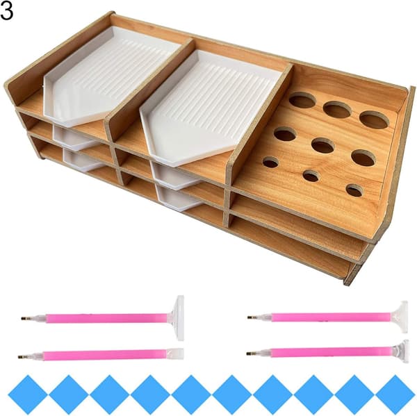 Oppbevaringsboks for diamantmaling, DIY-tilbehør til diamantmaling