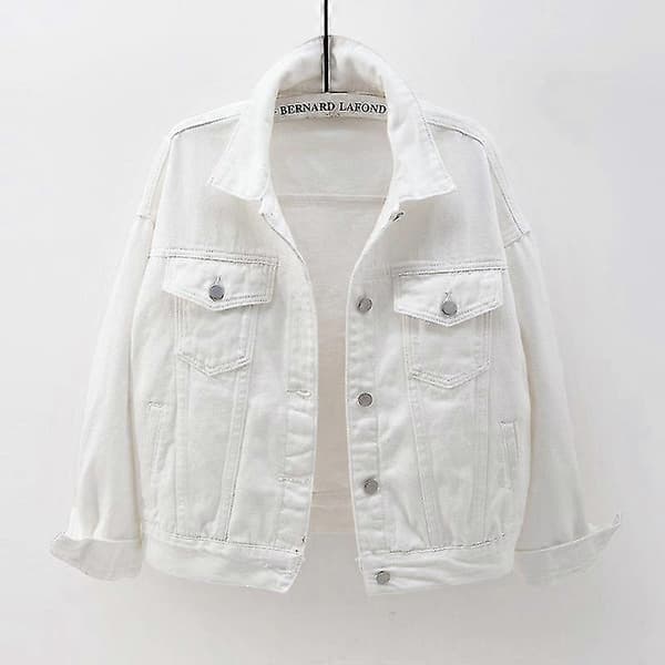 Pring Efterår Dame Denim Jakke Pring Efterår Jakke Pink Denim Jakke Sort M M Black