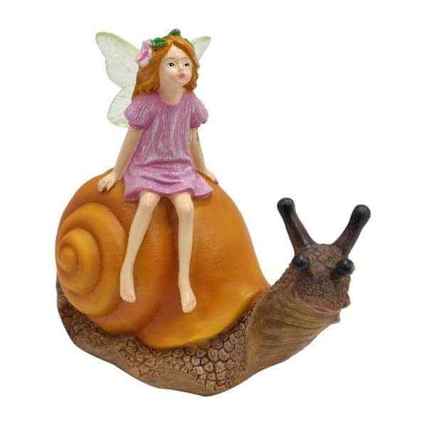 Harpiks Figur Håndværk Gave Snegl Blomsterfe Statue til Altan Have Gård