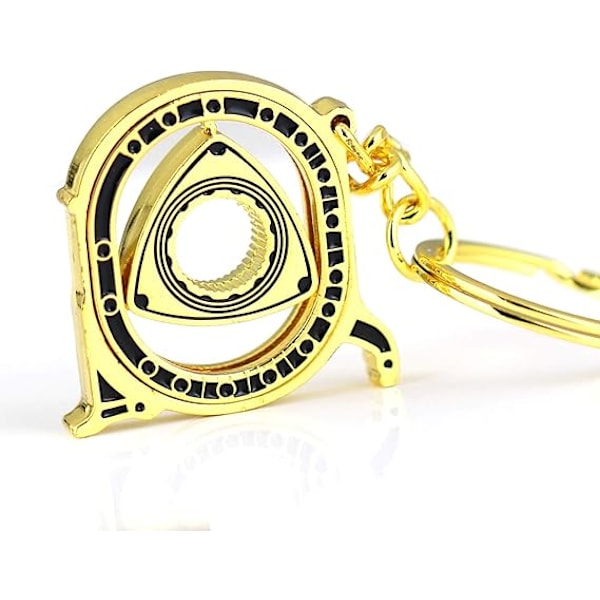 Svingende Rotor Nøkkelring Kreativ Bil Fans Autodeler Modell Wankel Rotasjonsmotor Nøkkelring Nøkkelring Kjede Nøkkelring Nøkkelring. gold