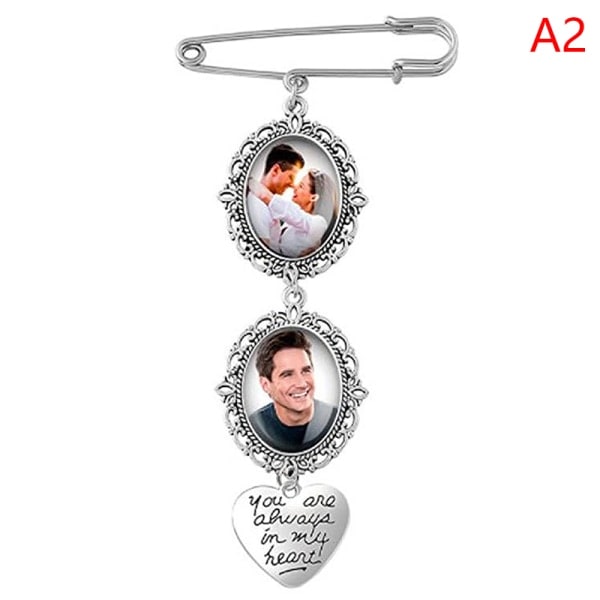 Bröllopsbukett Foto Charm DIY Pin Brosch Making Kit A2 A2