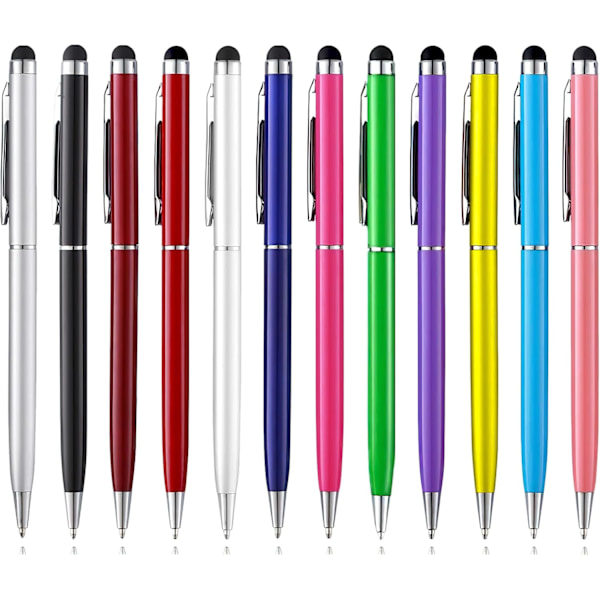 Tablet Stylus Pen med Sort Kuglepen, Kapacitiv Stylus til iPad, iPhone, Kindle, Mobiltelefon, Samsung Tablet, Galaxy Alle Touchskærme