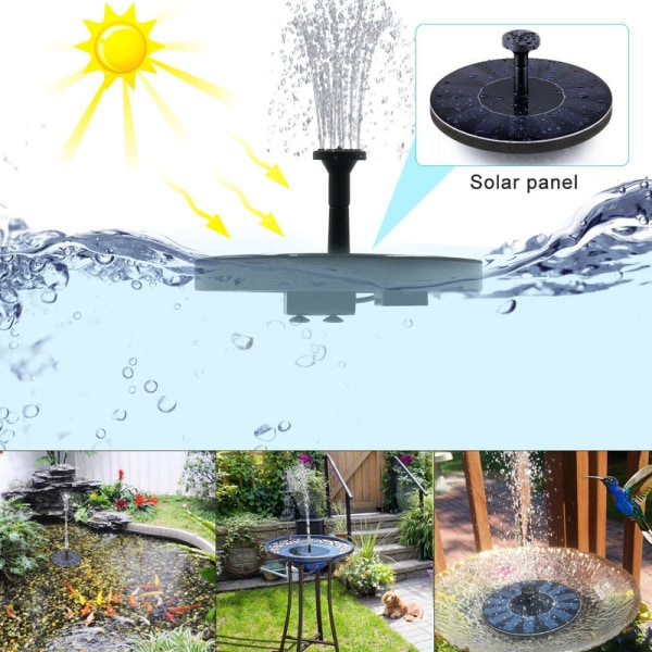 Laminatfontene Solar Garden Floating Fountain (Laminat 16CM flytende fontene) vit