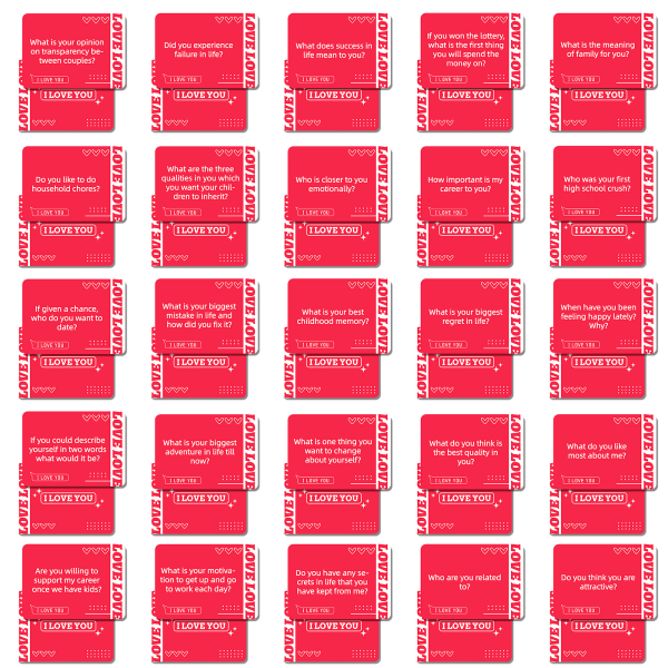 50 parkort Parbrætspil Interaktive samtalespilkort