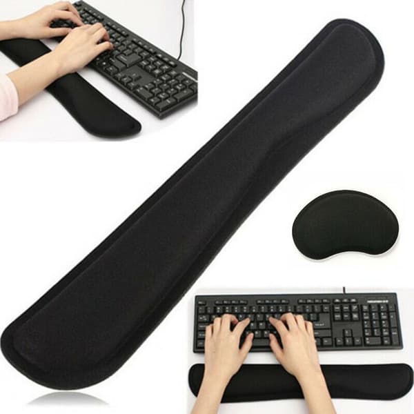 3 stk. Tastatur Håndleddsstøtte Håndleddsstøttepute Musematte Sett