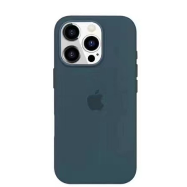 Passer til iPhone 16-serien flydende silikone mobiltelefon etui, kompatibel med MagSafe mobiltelefon sæt etui med vibrationslydeffekt animation Pacific Green iPhone 16plus