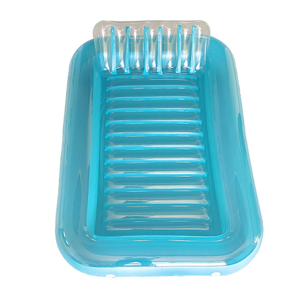 YATOUT Joy Stor Uppblåsbar Flytande Solstol för Pool, Solsäng, Uppblåsbar Solmadrass, Kan Användas Utomhus, Trädgård, Bakgård Transparent blue