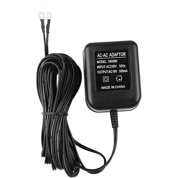 18V 500MA Strømadapter Batterioplader Adapter til Ring Doorbell Udendørs EU Stik