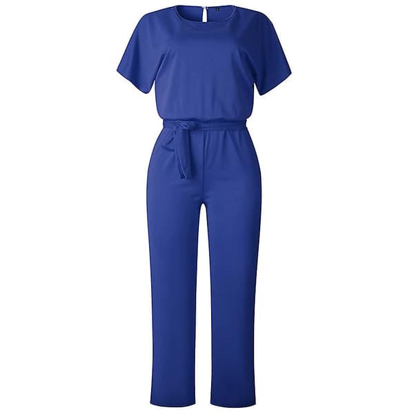Dame Jumpsuit Casual Vide Ben Dame Aftenfest Lang Playsuit Blå